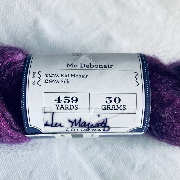 Knothouse Yarns, Mo Debonair - 459yd - "Her Majesty" - Magenta / Purple Mohair - Picture 5 of 7